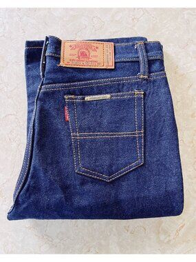 NWOT VTG 70s Big Stone Sz 33x30 Dark Wash Japanese Denim BB610